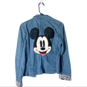 Banana republic reworked Mickey Mouse Jean jacket